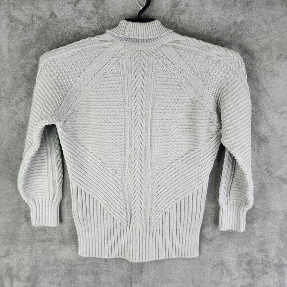 Womens Gray Banana Republic Knit Sweater Textured Turtleneck Long Sleeve Size S - Picture 6 of 9